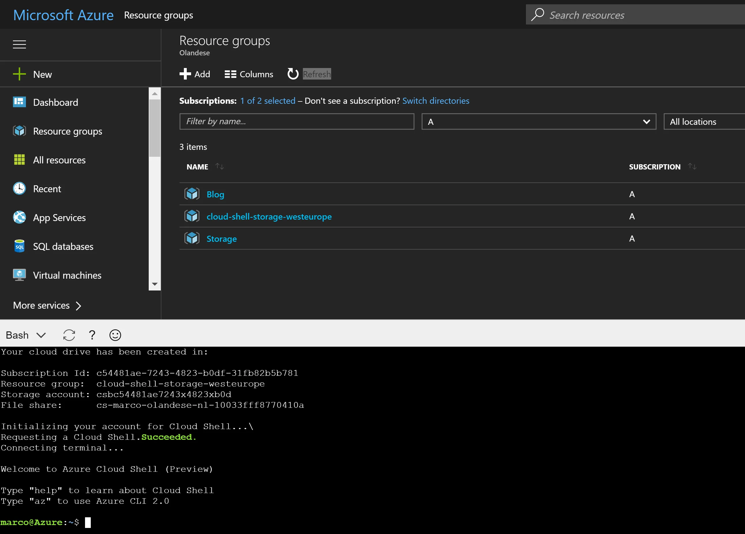 Mount your Azure Cloud Shell to another Storage Account