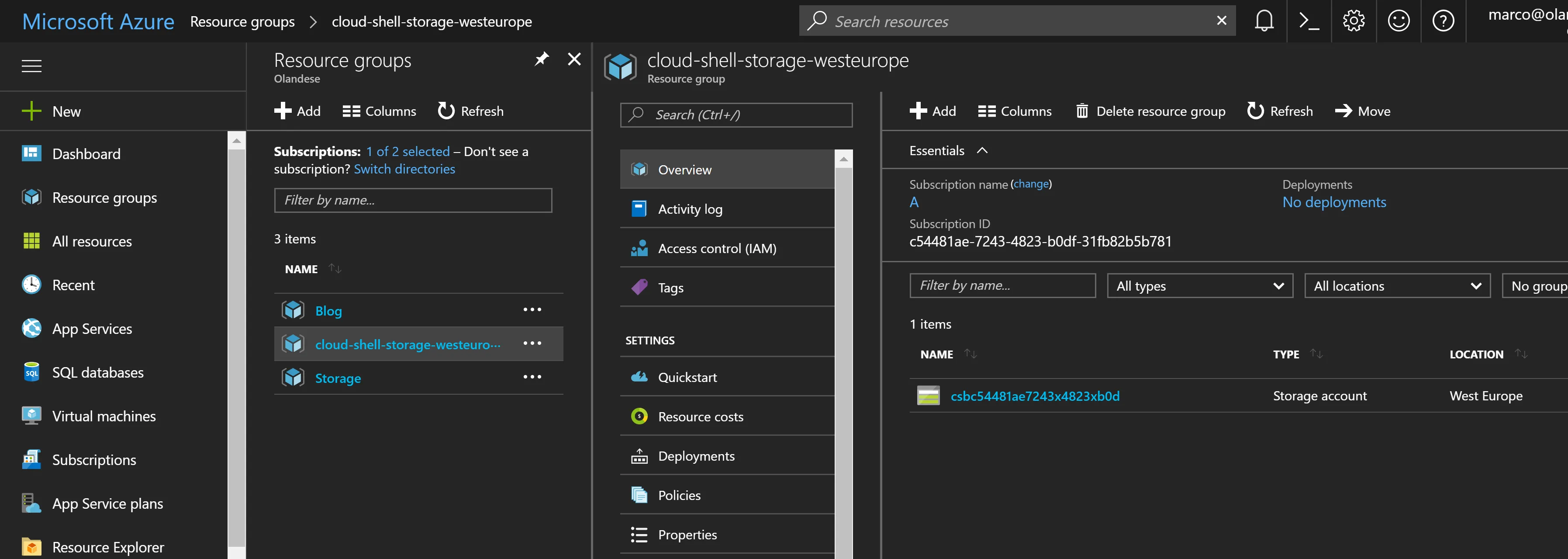 Mount your Azure Cloud Shell to another Storage Account