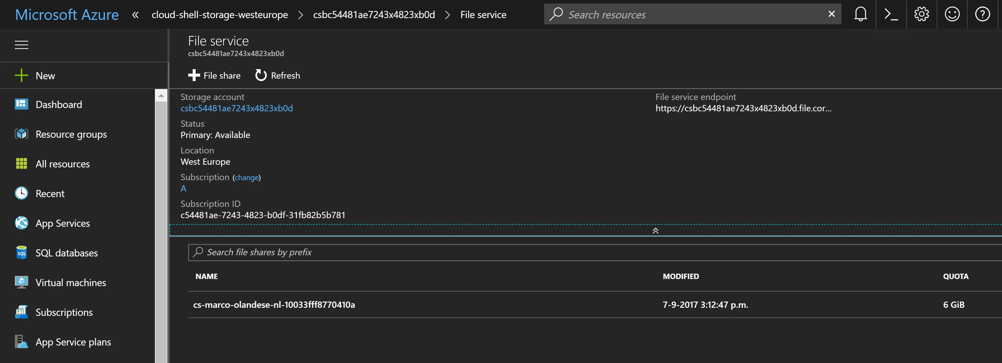 Mount your Azure Cloud Shell to another Storage Account