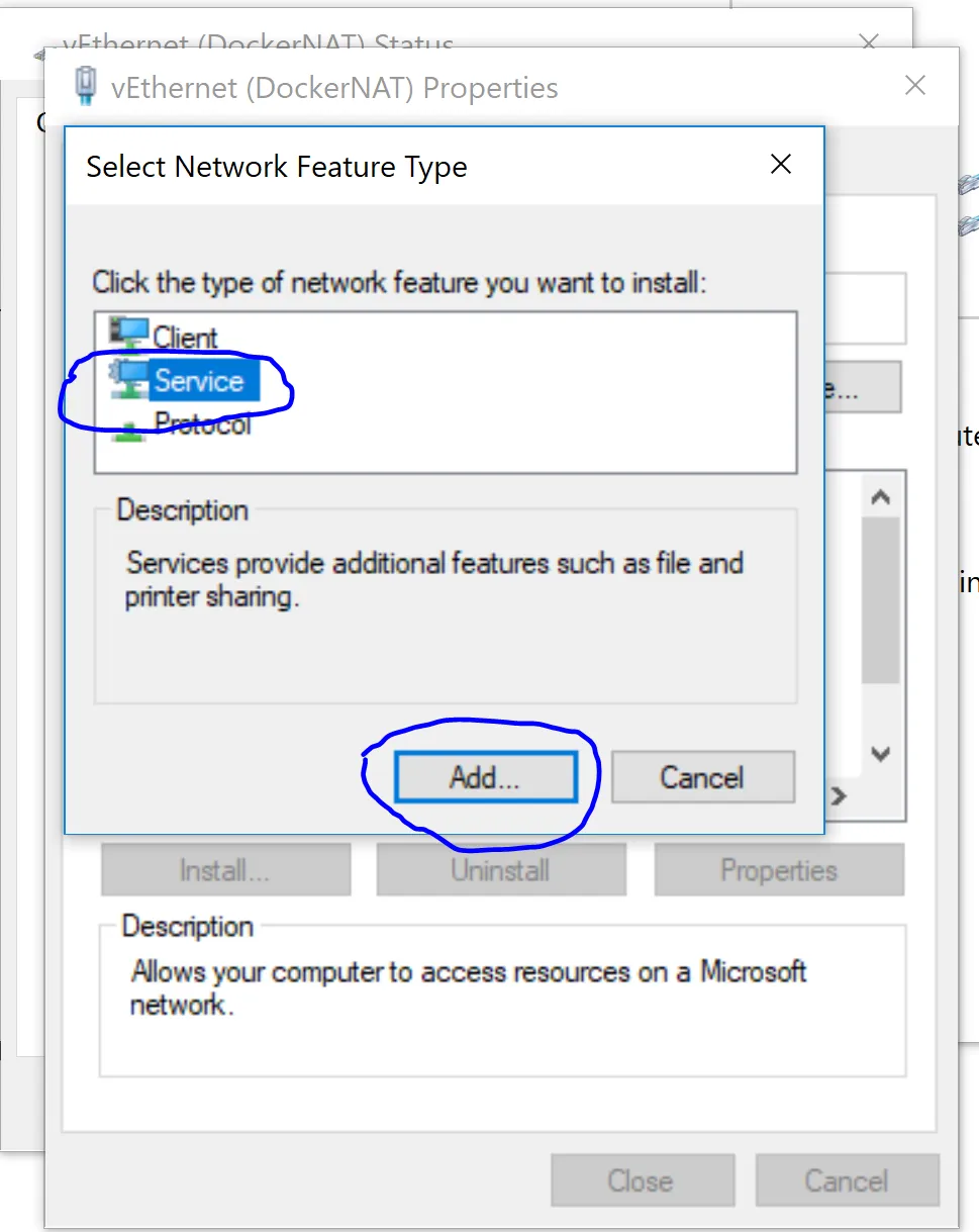 Solve Docker for Windows error: A firewall is blocking file Sharing between Windows and the containers