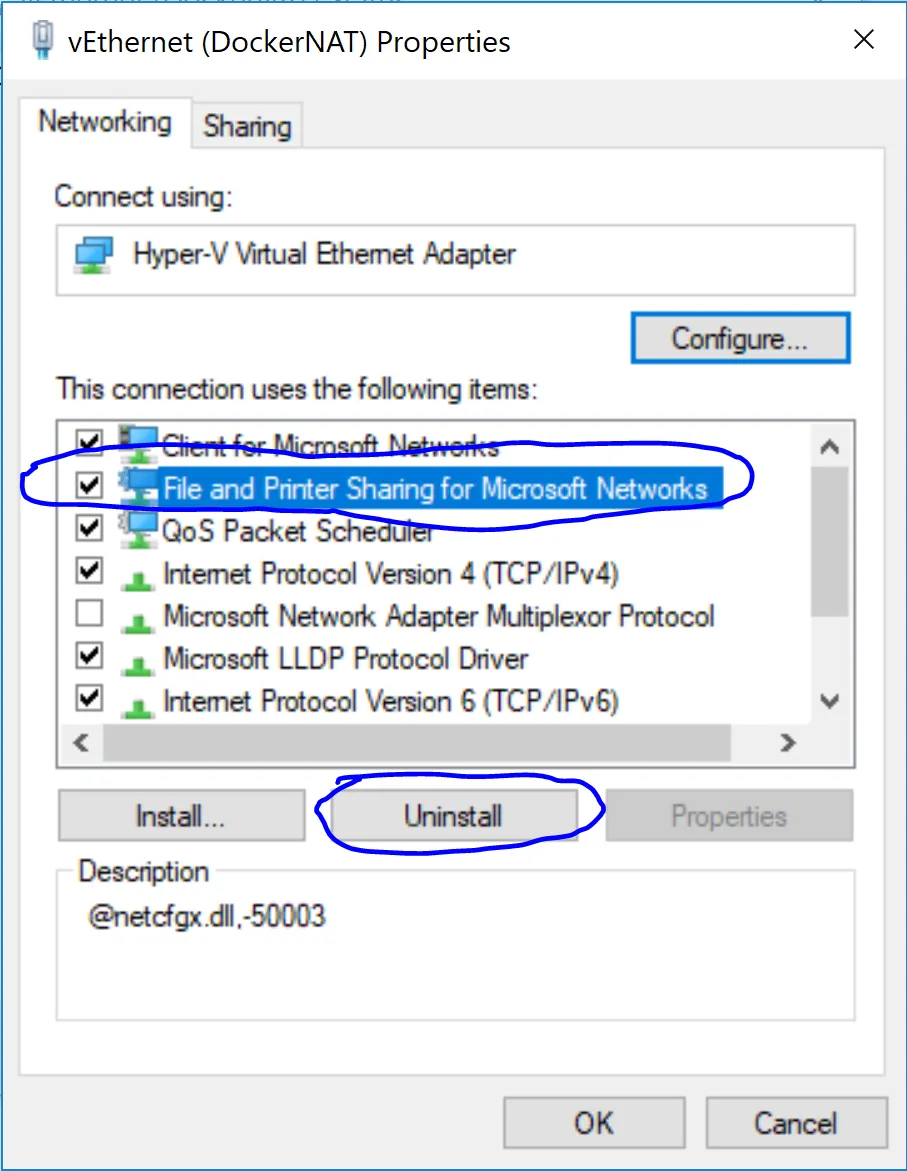 Solve Docker for Windows error: A firewall is blocking file Sharing between Windows and the containers